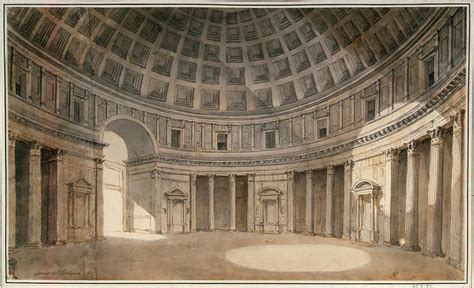 Interior of the Pantheon - Charles-Louis Clerisseau | Endless Paintings