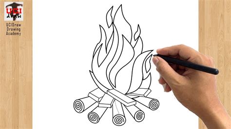 How To Draw A Campfire