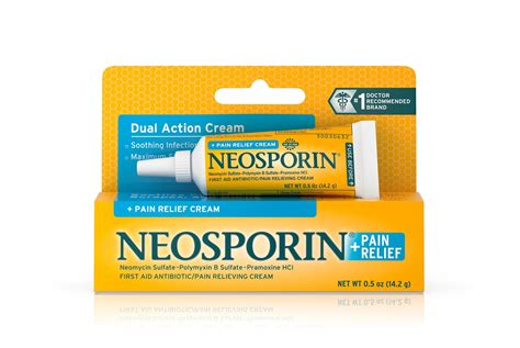 Neosporin + Pain Relief First Aid Antibiotic with Pain Relief 0.5 oz. Tube 500 IU - 3.5 mg ...