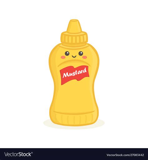 Cute bottle mustard bottle face Royalty Free Vector Image