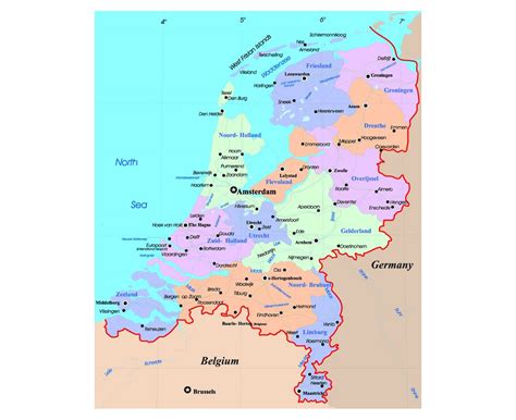 Maps of Netherlands | Collection of maps of Holland | Europe | Mapsland | Maps of the World