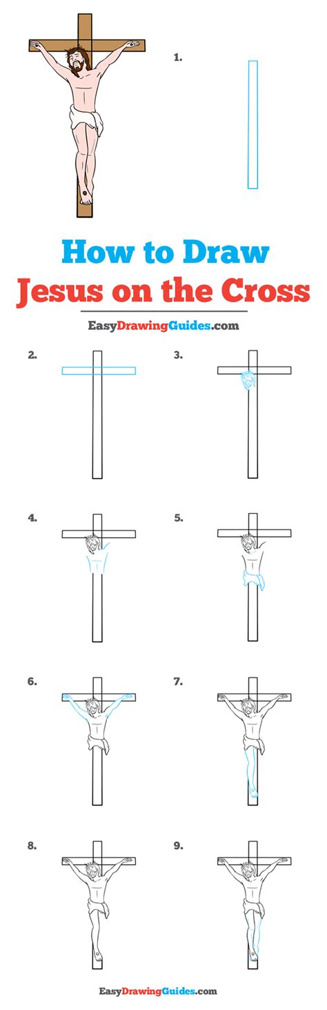 How to Draw Jesus on the Cross - Really Easy Drawing Tutorial