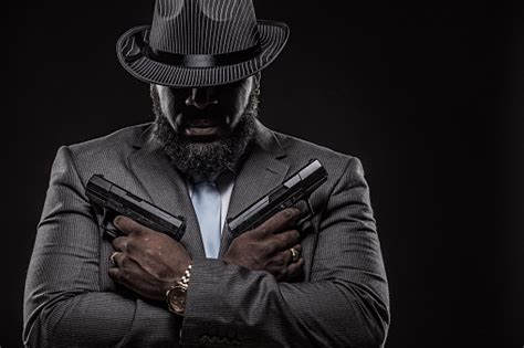 Black Gangster Man Stock Photo - Download Image Now - iStock