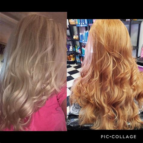 Before and after! Platinum to Strawberry!!! : r/Hair