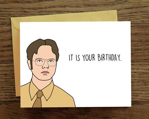 Birthday Card INSTANT DOWNLOAD DIY the Office Dwight Dwight Schrute Greeting Funny Humor ...