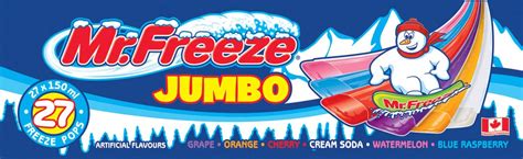 Mr. Freeze Jumbo Ice Pops 27x150ml Freezies {Imported from Canada ...