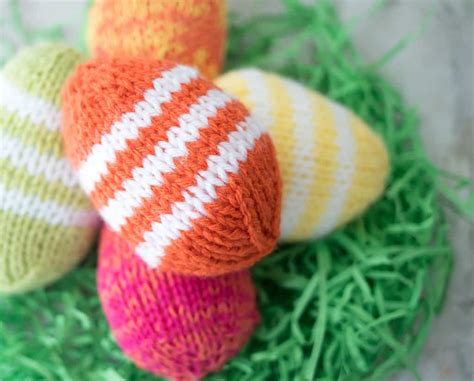 Easy Easter Eggs Knitting Pattern - Gina Michele