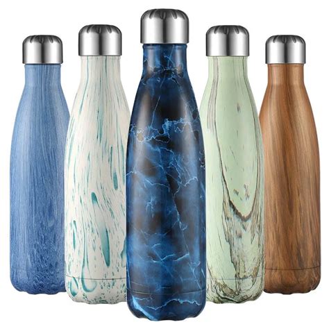 Vacuum Insulated Stainless Steel Water Bottles 17oz Food Grade Sports ...