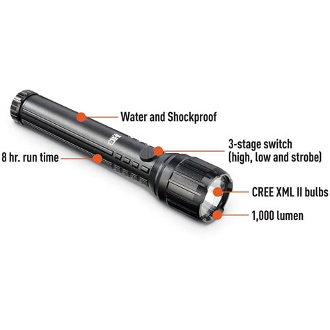 HQ ISSUE Pro Series Flashlight, 1,000 Lumen - 670001, Flashlights at Sportsman's Guide