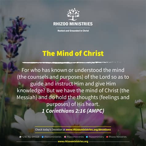 The Mind of Christ – Rhizoo Ministries