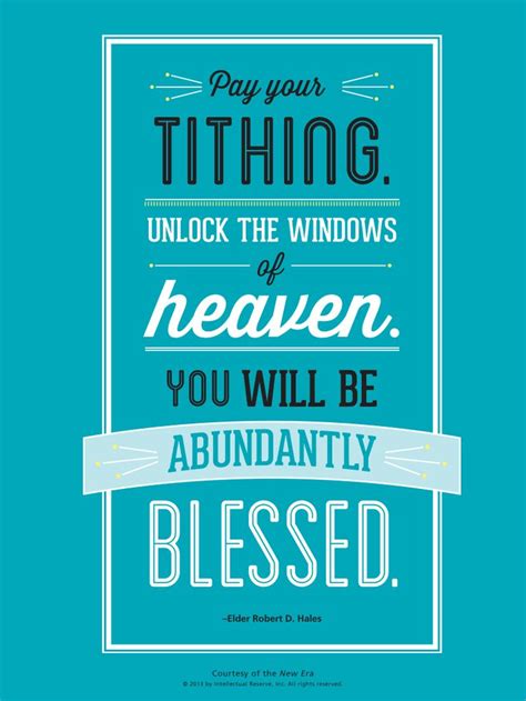 Quotes About Tithing. QuotesGram