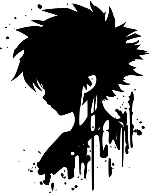 Anime - Black and White Isolated Icon - Vector illustration 23557263 ...