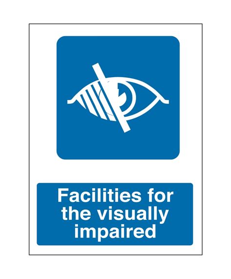 Facilities for the Visually Impaired Sign | Adva