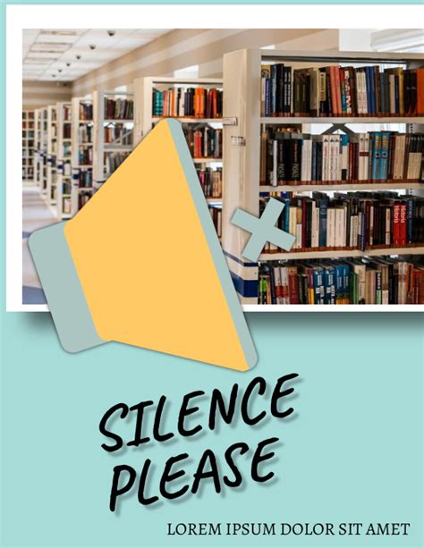 silence please library poster Template | PosterMyWall