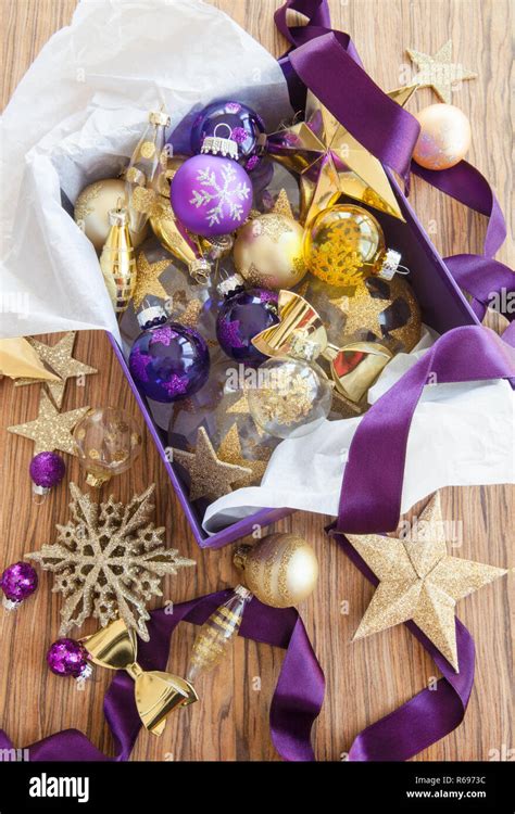 Festive Christmas Decorations Stock Photo - Alamy