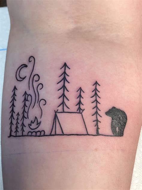 Camping Tattoo done by Spencer @ Shogun Tattoos in Cambridge, On. : r/tattoos