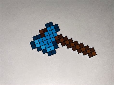 Minecraft Diamond Tools Sticker Diamond Pickaxe Diamond - Etsy