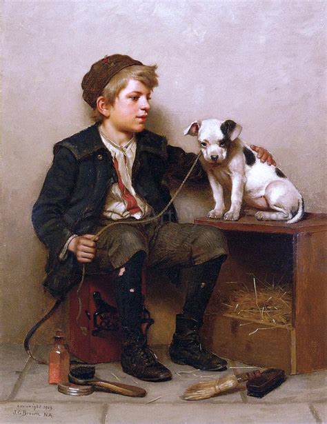 My Best Friend by John George Brown - Hand Painted Oil Painting Brown Painting, Oil Painting For ...