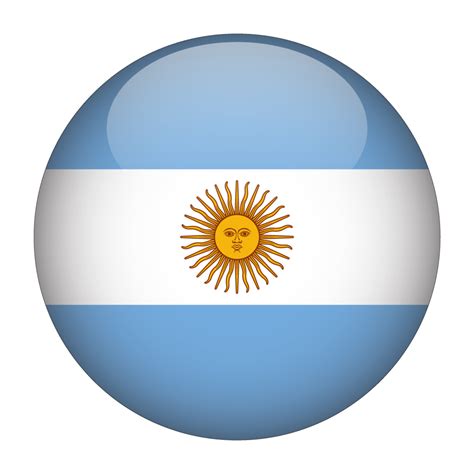 Argentina 3D Rounded Flag with no Background 15272195 PNG