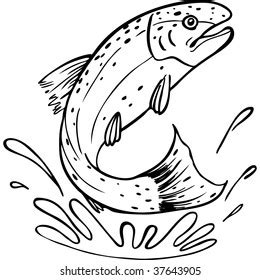 909 Salmon Jumping Drawing Images, Stock Photos & Vectors | Shutterstock