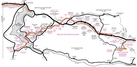 Trail of the Coeur d'Alenes map - all 72 miles are paved and maintained. www.facebook.com ...