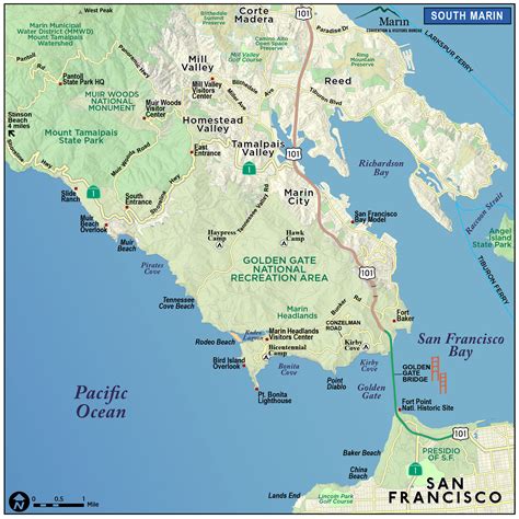 Map of Marin & Directions - Maps & Transportation - Marin County 2018 ...