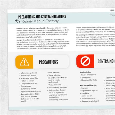 Precautions and Contraindications to Spinal Manual Therapy – Adult and ...