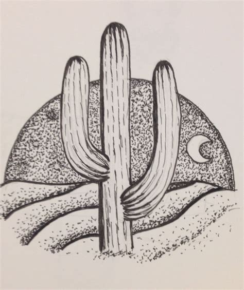 Desert scene ink drawing | Beauty art drawings, Ink illustrations, Ink drawing