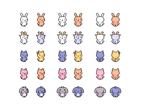 Animal Sprites 2 by emimonserrate on DeviantArt