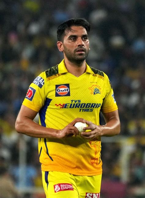 Ahmedabad : Chennai Super Kings' Deepak Chahar during the IPL 2023 ...