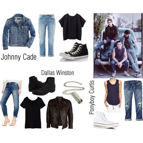 All the outfits for ️️Ponyboy ️ Johnny Dally The Outsiders!!!! Greaser Girl Outfit, 90s Outfit ...