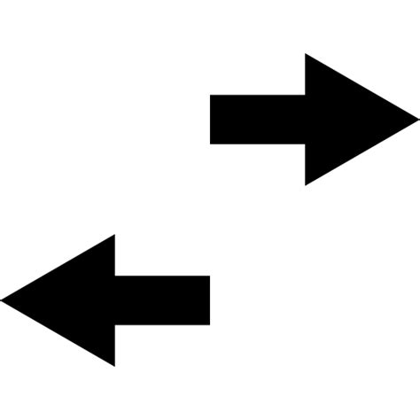 Two arrows symbol pointing opposite directions - Free arrows icons