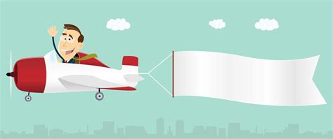 Banner Advertising Airplane 263162 Vector Art at Vecteezy