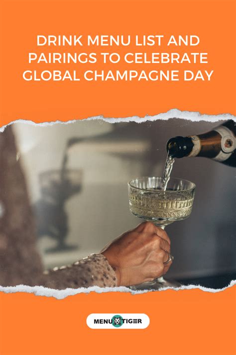 Champagne Day | Champagne Ideas | Bar Menu Ideas | Drink Menu | QR Code ...