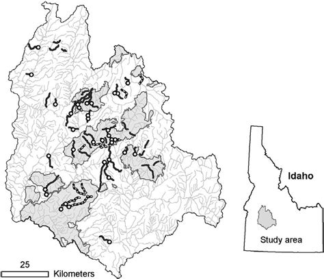 —Map of the Boise and Payette River basins showing the locations of the... | Download Scientific ...