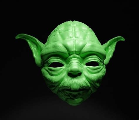 Yoda - Star Wars Cosplay Costume Face Mask 3D model 3D printable | CGTrader