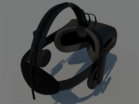 VR Headset 3D Model Black Red - Realtime - 3D Models World