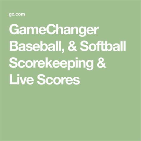 GameChanger Baseball, & Softball Scorekeeping & Live Scores | Softball, Baseball, Math