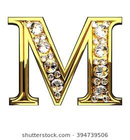 m isolated golden letters with diamonds on white Name Decorations, Typography Love, Galaxy Phone ...
