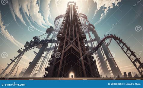 Steel Vengeance the Ultimate Roller Coaster Loop.AI Generated Stock Illustration - Illustration ...