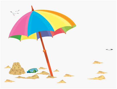 Free Beach Umbrella Illustration, HD Png Download , Transparent Png Image - PNGitem