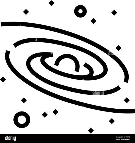 milky way galaxy line icon vector illustration Stock Vector Image & Art ...