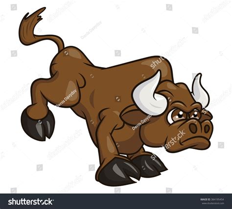 Angry Bull Cartoon 2 Stock Vector (Royalty Free) 384195454 | Shutterstock