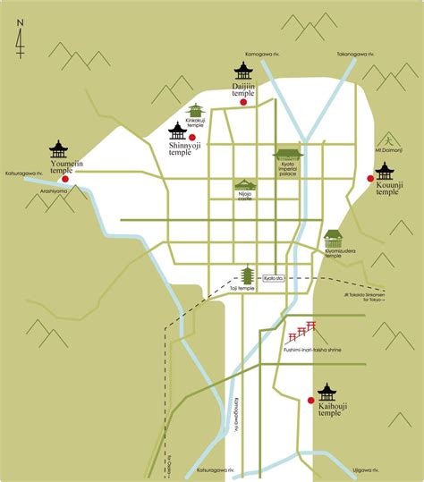 Tourist Map Of Kyoto