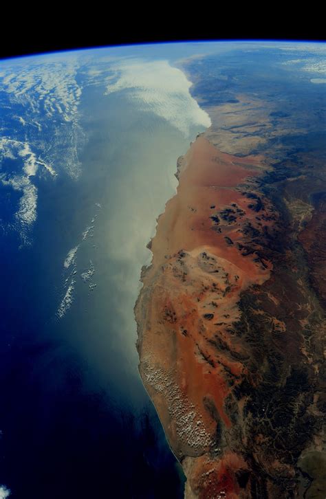 The Skeleton Coast of the Namib Desert photographed by Ricky Arnold aboard the ISS : r/AerialFans