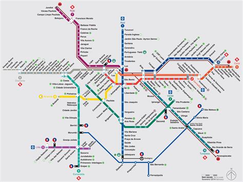 São Paulo transporta mapa - Mapa de São Paulo transportes (Brasil)