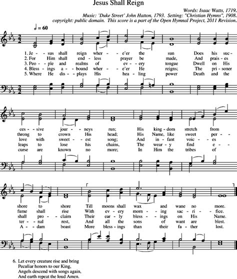 Open Hymnal Project: Jesus Shall Reign