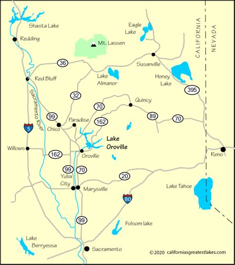 Lake Oroville Directions