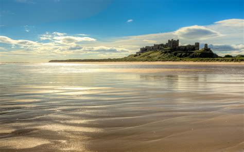 Bamburgh Castle Beach Northumberland Mac Wallpaper Download ...