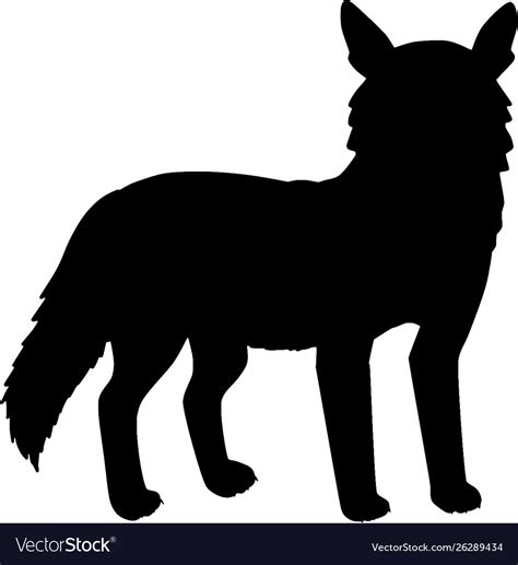 Coyote animal silhouette Royalty Free Vector Image